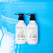 うるうシャンプー＆うるうトリートメント（ボトルセット）の画像。補修成分が髪の内部まで浸透し、ダメージを補修してなめらかなうるおい髪へ。